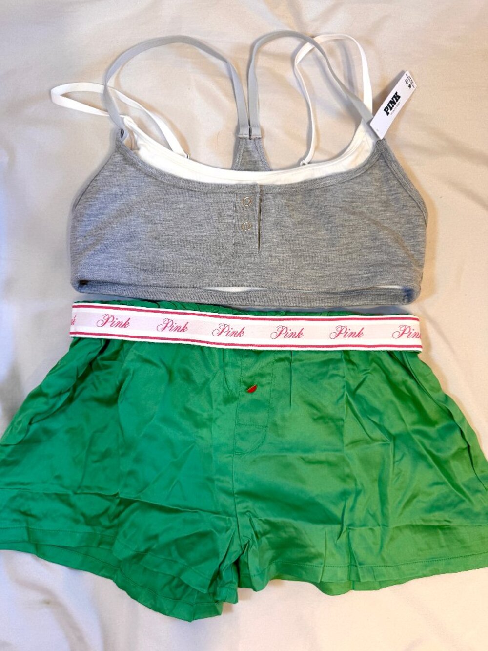 Victoria's Secret PINK Layered Bra & Boxer Short Set